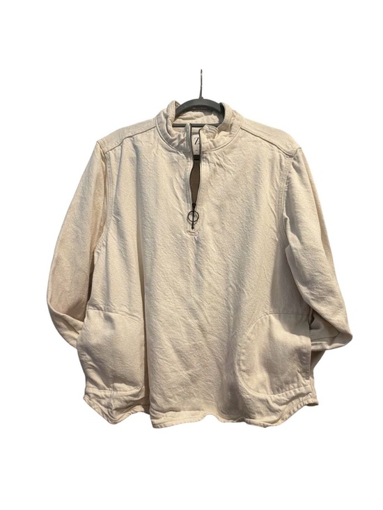 Zara Tops - NWOT Zara Oversized Half-Zip Denim Pullover